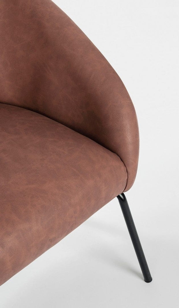 Bizzotto Poltrona in ecopelle Aiko Marrone