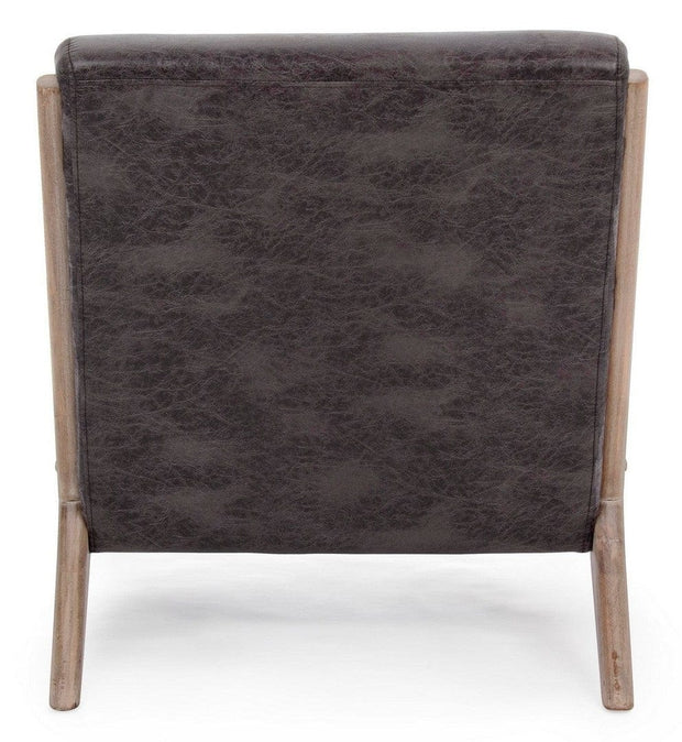 Bizzotto Poltrona in ecopelle Ancilla Marrone