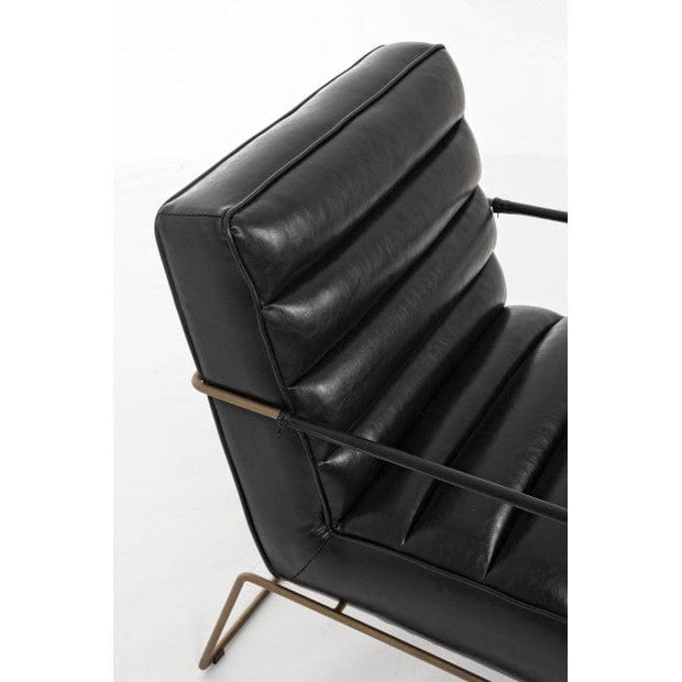 Bizzotto Poltrona in ecopelle Brianna Nero