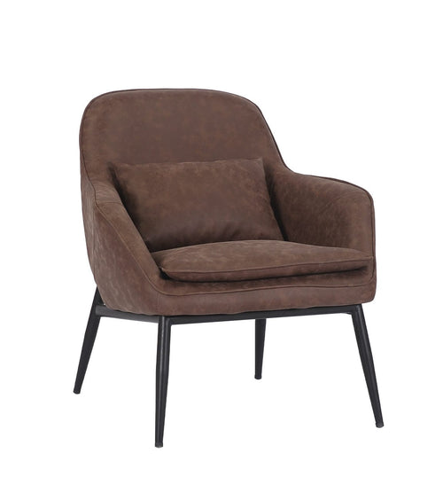 Poltrona in ecopelle Detroit Marrone