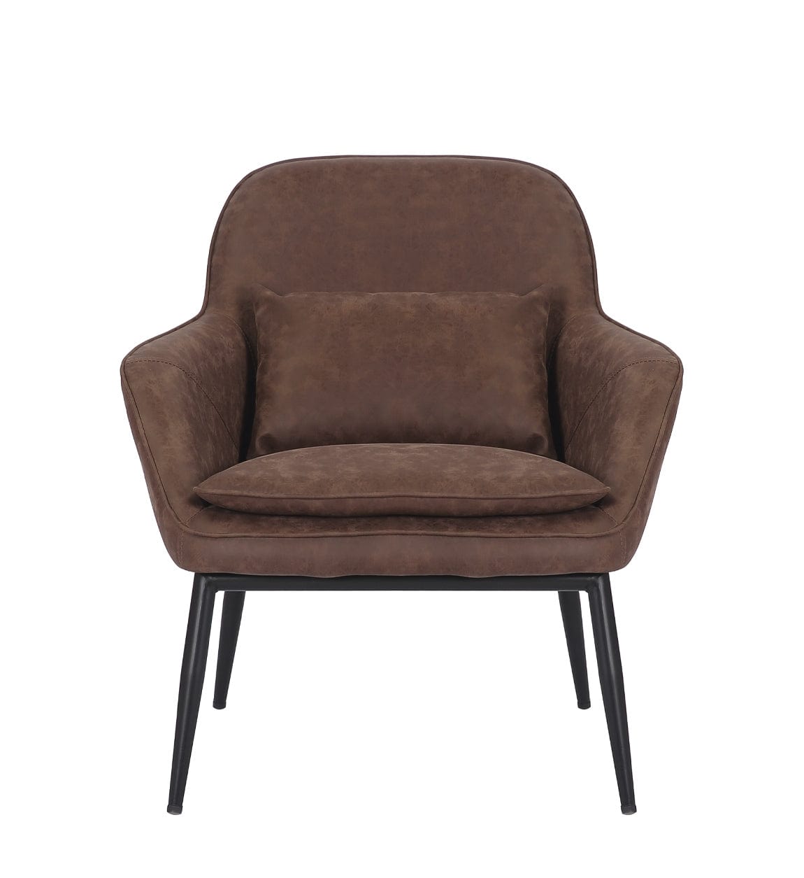 Poltrona in ecopelle Detroit Marrone (2)