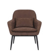 Poltrona in ecopelle Detroit Marrone (2)