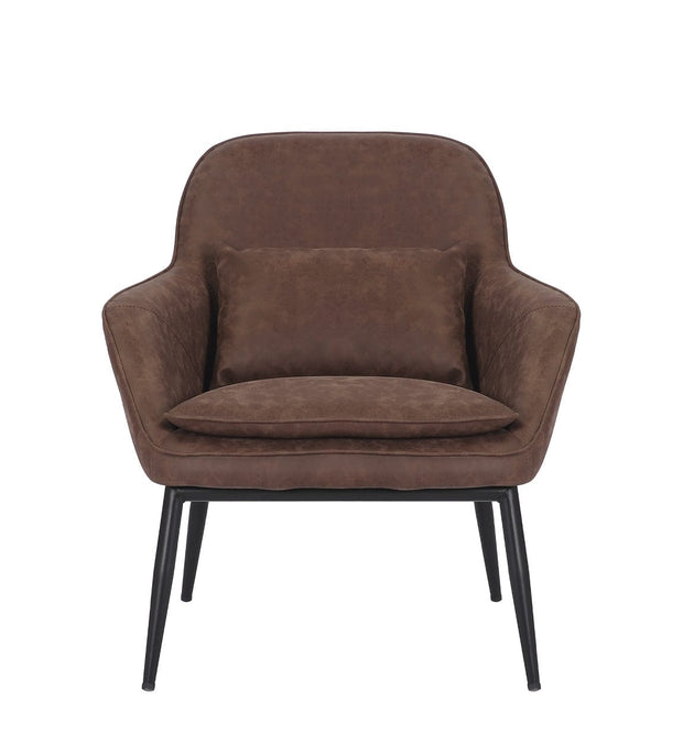 Poltrona in ecopelle Detroit Marrone (2)