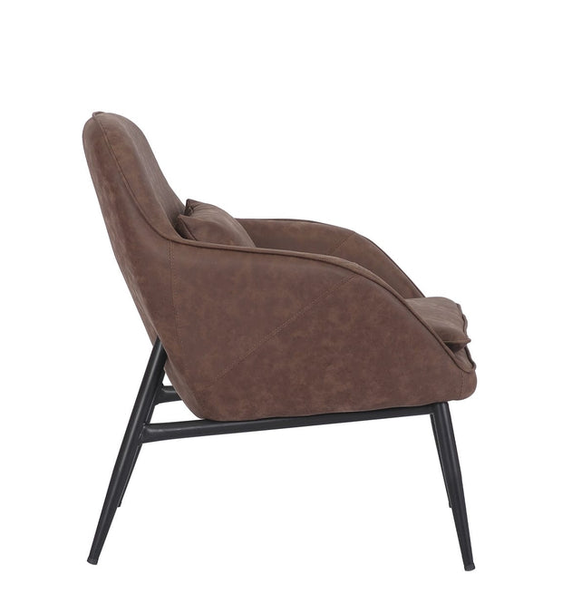 Poltrona in ecopelle Detroit Marrone (3)