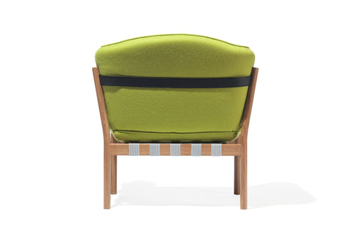 Ton Poltrona in rovere, rivestita in tessuto Dowel Green, l45xl52xh85 cm
