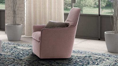 Poltrona in tessuto Bank Rosa (1)
