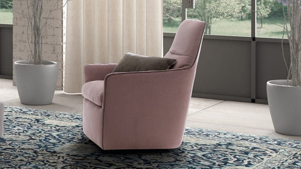 Poltrona in tessuto Bank Rosa (1)