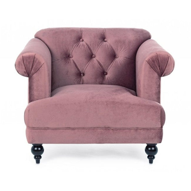 Bizzotto Poltrona in tessuto Blossom Rosa