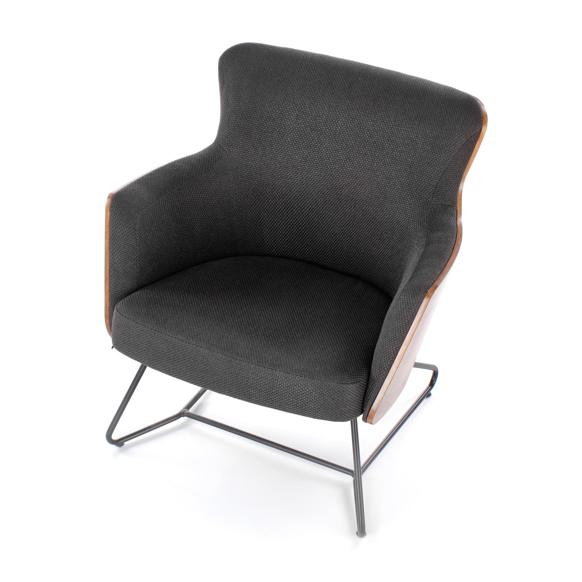 Halmar Poltrona in tessuto Champ Grigio