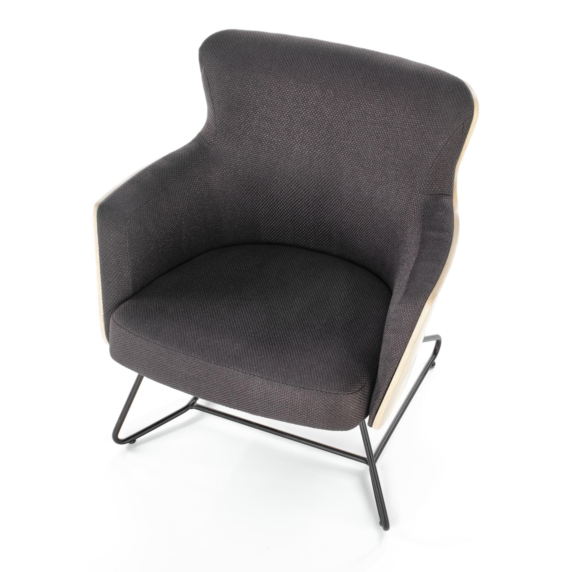 Halmar Poltrona in tessuto Champ Grigio