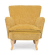 Bizzotto Poltrona in tessuto Chenille Giallo