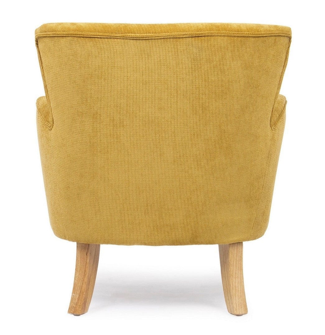 Bizzotto Poltrona in tessuto Chenille Giallo