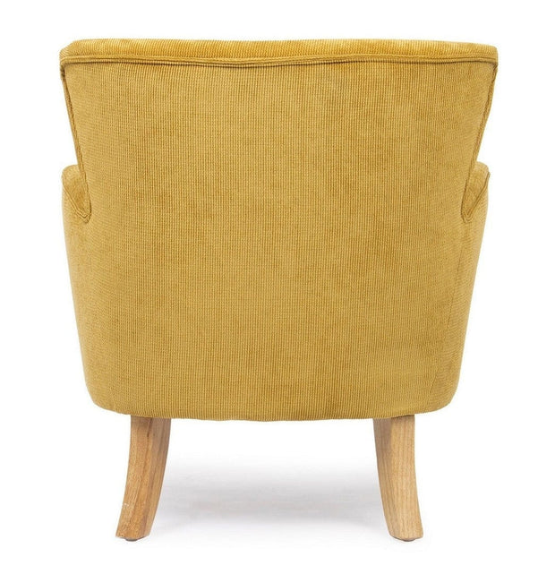 Bizzotto Poltrona in tessuto Chenille Giallo