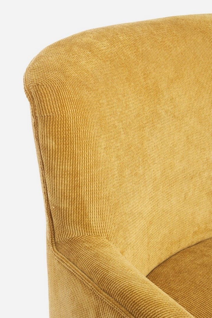 Bizzotto Poltrona in tessuto Chenille Giallo