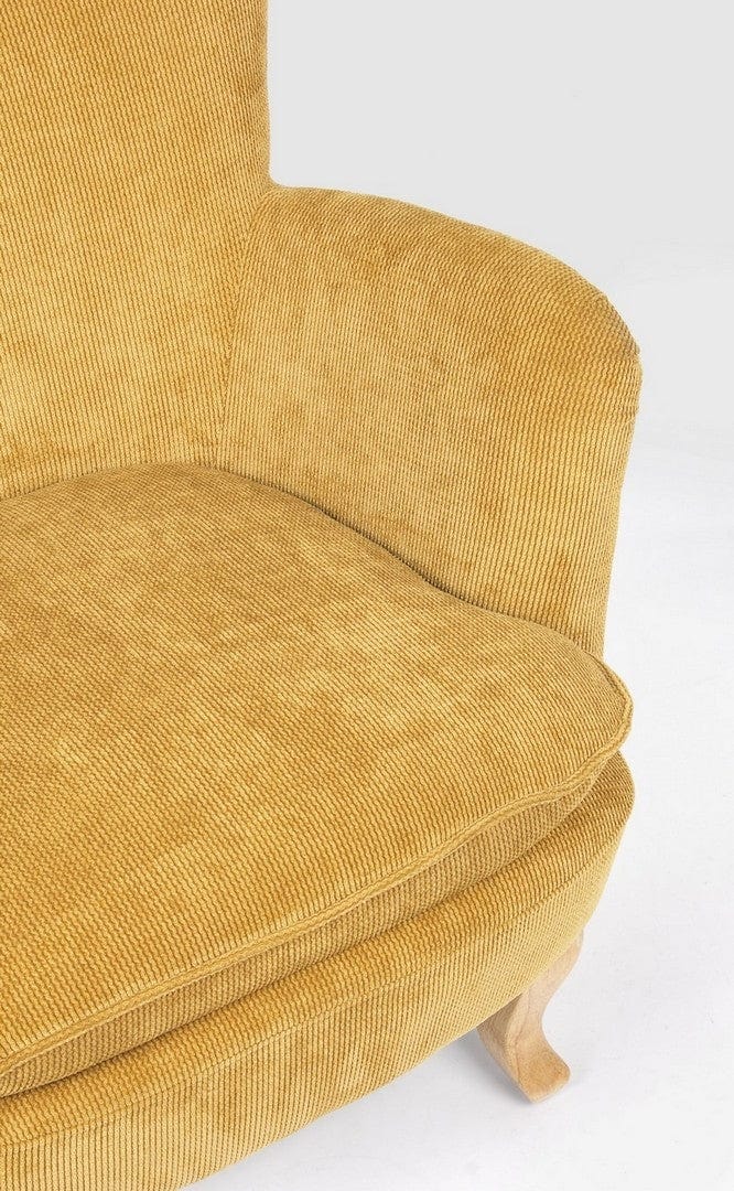 Bizzotto Poltrona in tessuto Chenille Giallo