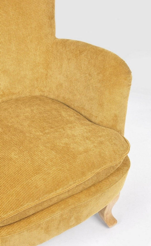 Bizzotto Poltrona in tessuto Chenille Giallo