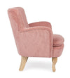Bizzotto Poltrona in tessuto Chenille Rosa