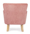 Bizzotto Poltrona in tessuto Chenille Rosa
