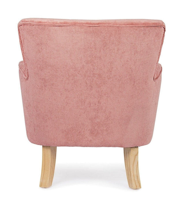 Bizzotto Poltrona in tessuto Chenille Rosa