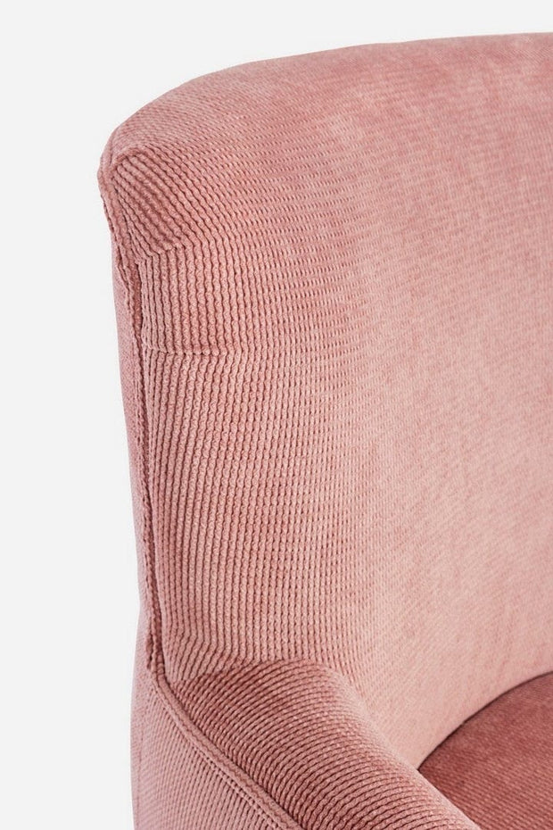 Bizzotto Poltrona in tessuto Chenille Rosa