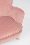 Bizzotto Poltrona in tessuto Chenille Rosa