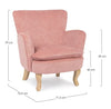 Bizzotto Poltrona in tessuto Chenille Rosa