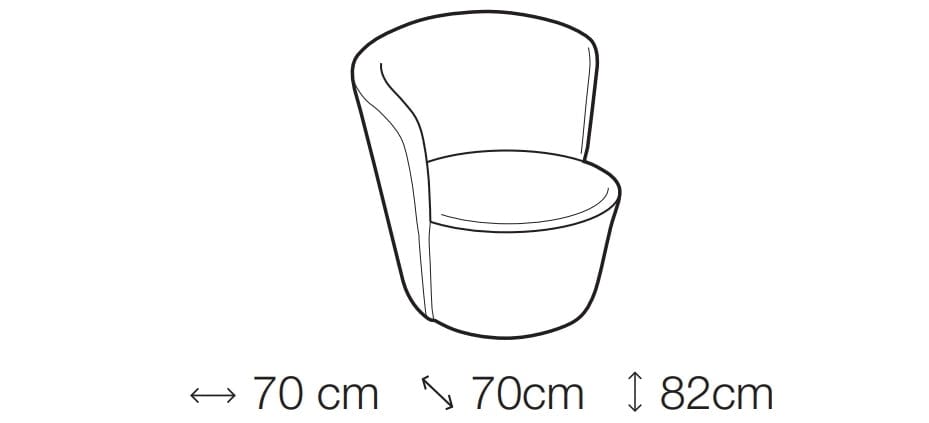 Poltrona in tessuto Daffy Grigio (3)