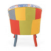 Bizzotto Poltrona in tessuto Eracle Patchwork Multicolore