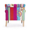 Bizzotto Poltrona in tessuto Faustin Patchwork Multicolore