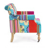 Bizzotto Poltrona in tessuto Faustin Patchwork Multicolore