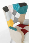 Bizzotto Poltrona in tessuto Galatea Multicolore