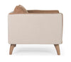 Bizzotto Poltrona in tessuto Helston Marrone