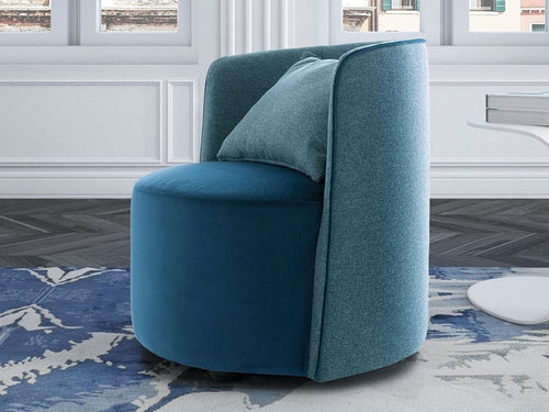 Poltrona in tessuto Isa Blu