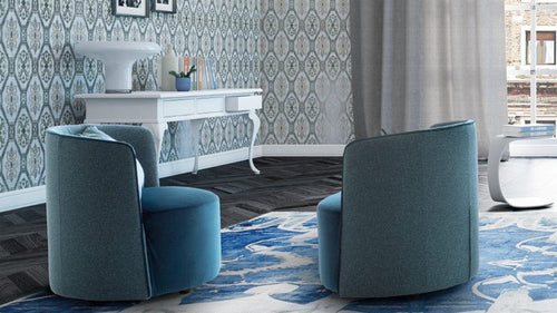 Poltrona in tessuto Isa Blu (1)