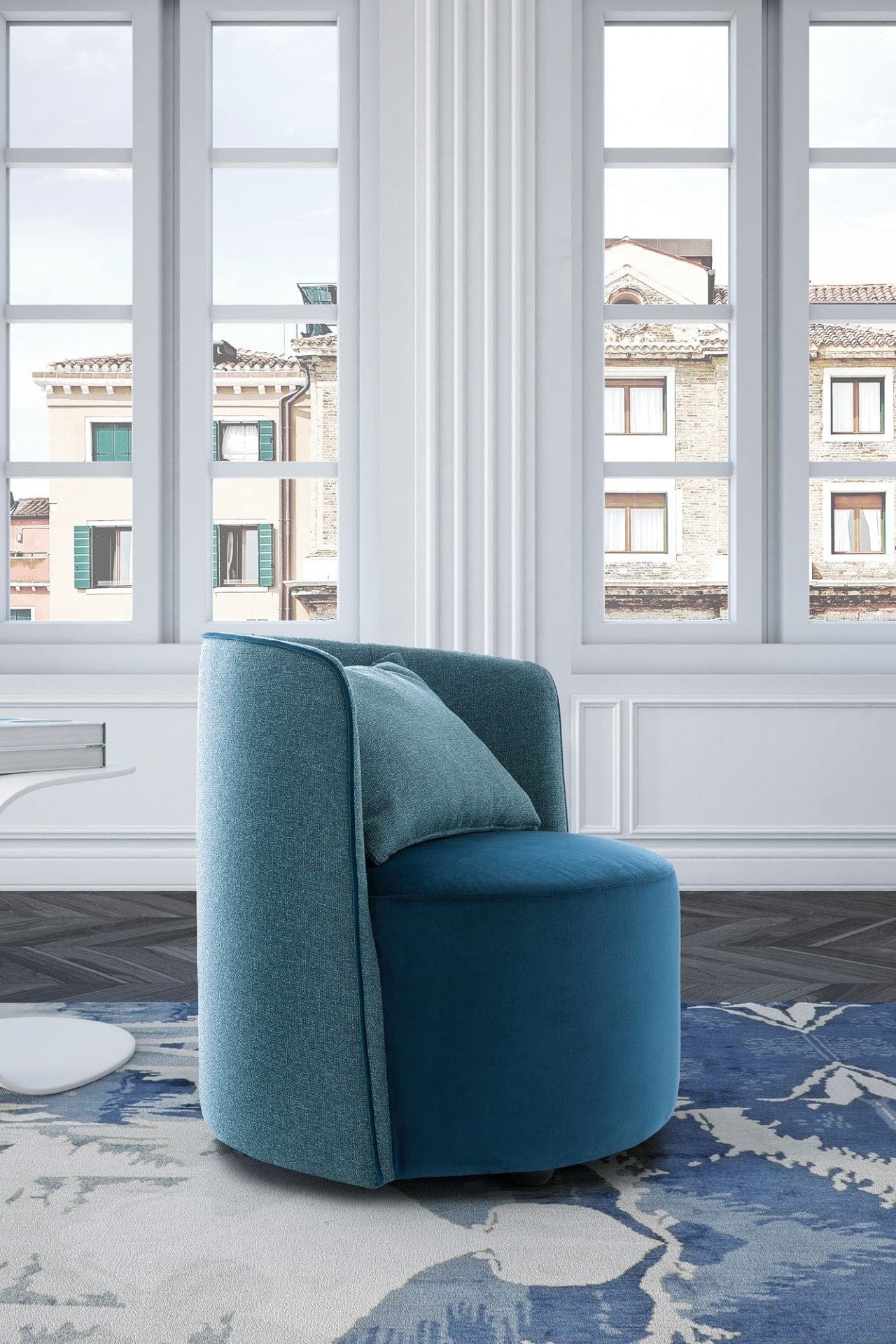 Poltrona in tessuto Isa Blu (2)