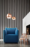 Poltrona in tessuto Kuba Blu (2)