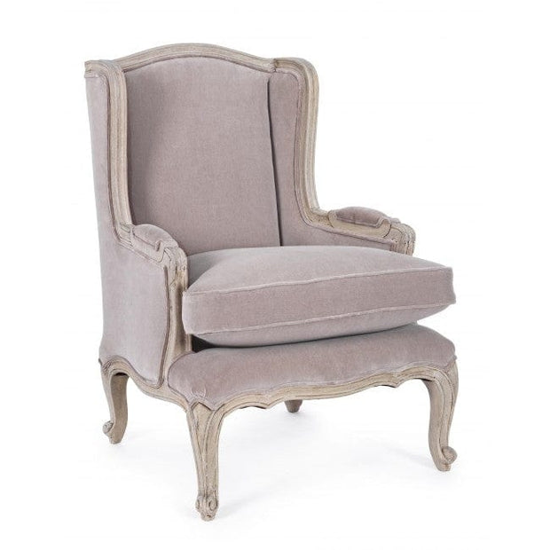 Bizzotto Poltrona in tessuto Lorelie Rosa