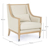 Bizzotto Poltrona in tessuto Marlin Beige