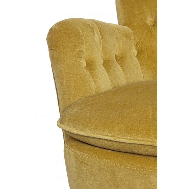 Bizzotto Poltrona in tessuto Orlins Giallo