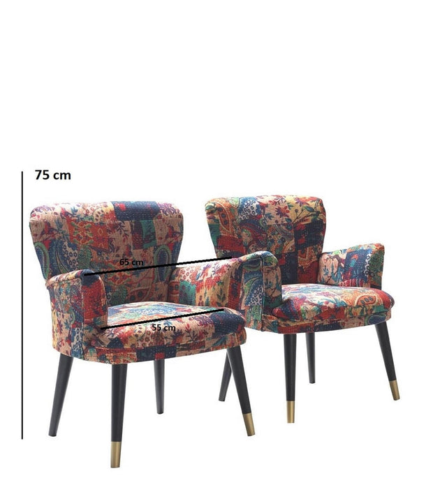 Poltrona in tessuto Patchwork Multicolore (4)