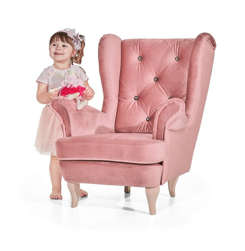 Poltrona in tessuto Retros Junior Rosa