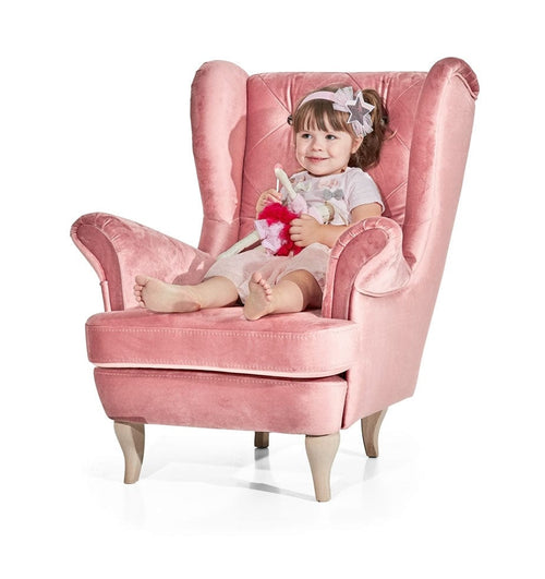 Poltrona in tessuto Retros Junior Rosa (1)