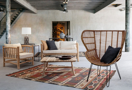 Bizzotto Poltrona in tessuto Sahel Naturale