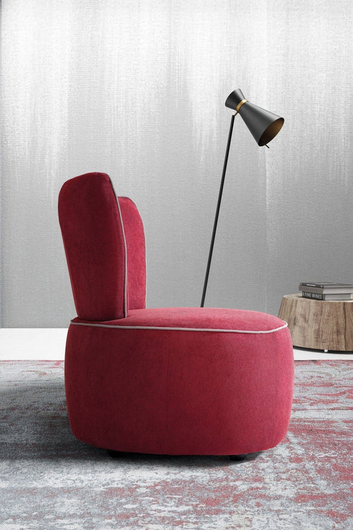 Poltrona in tessuto Tanger Rosso (1)