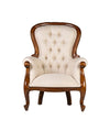 Poltrona in tessuto Vintage Grandfather Crema (1)