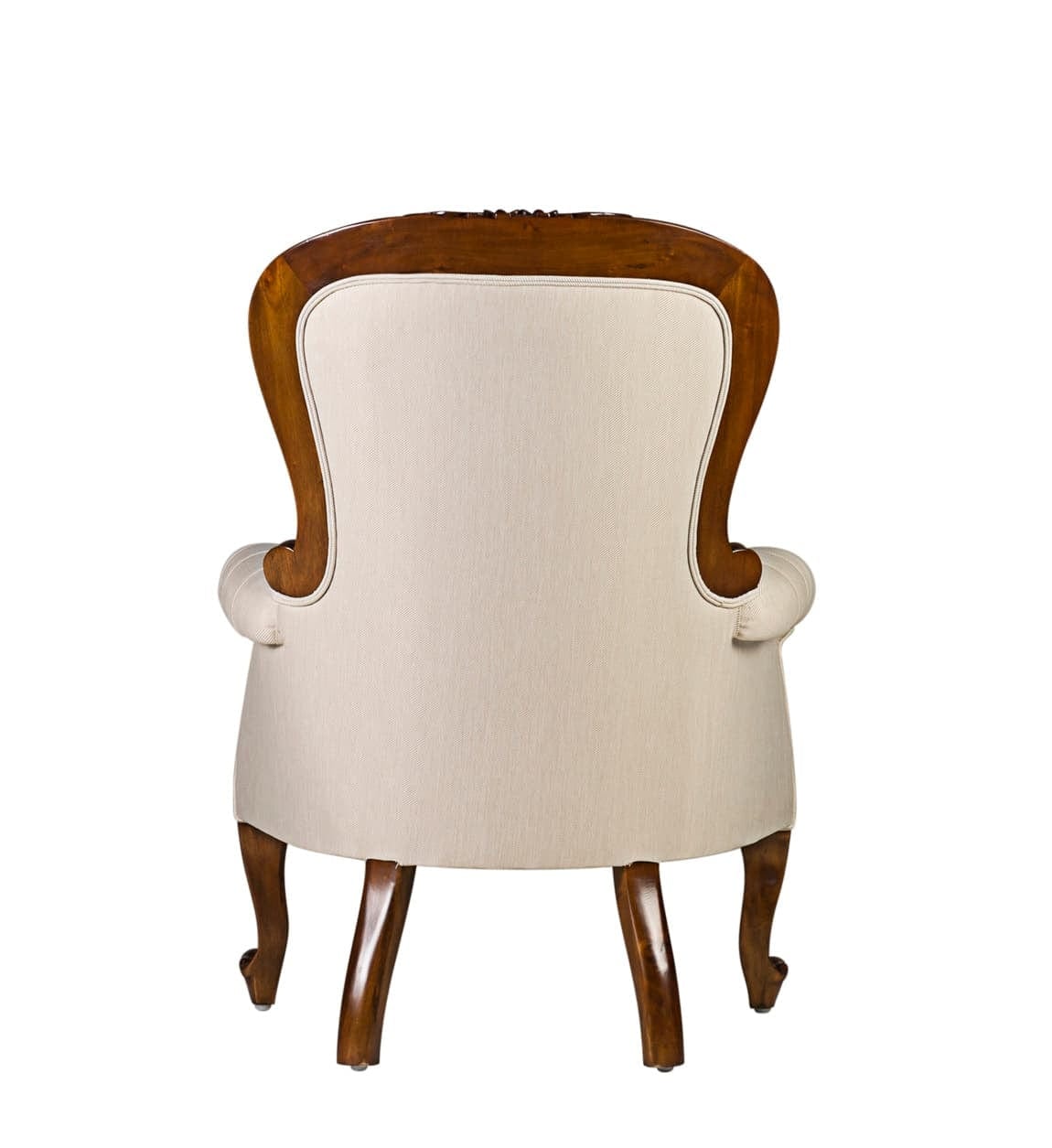 Poltrona in tessuto Vintage Grandfather Crema (2)