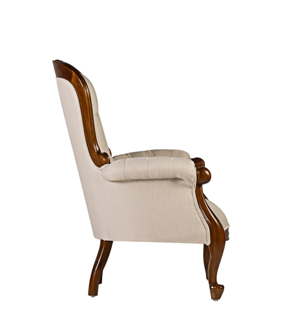 Poltrona in tessuto Vintage Grandfather Crema (3)
