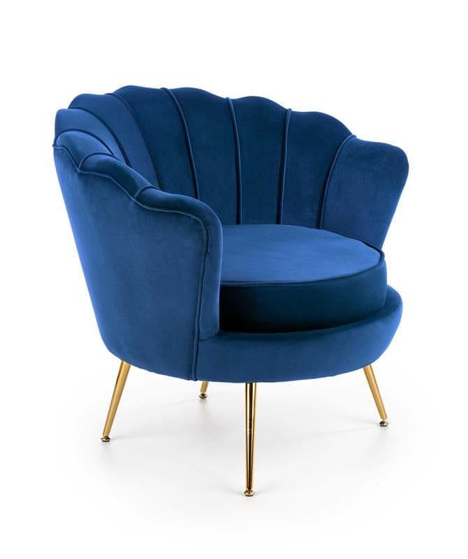 Halmar Poltrona in Velluto Amory Blu