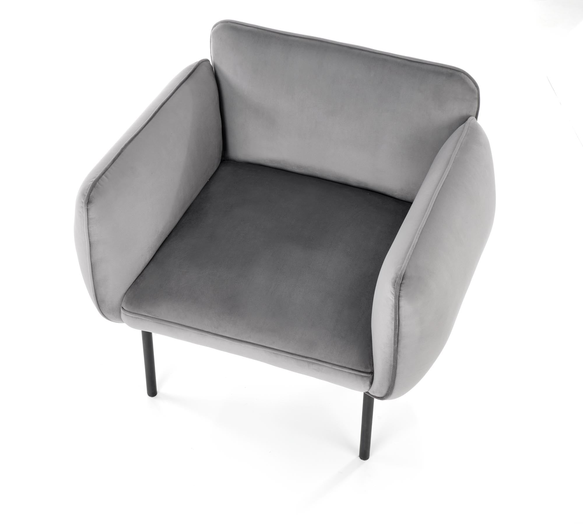Halmar Poltrona in Velluto Brasen Grigio