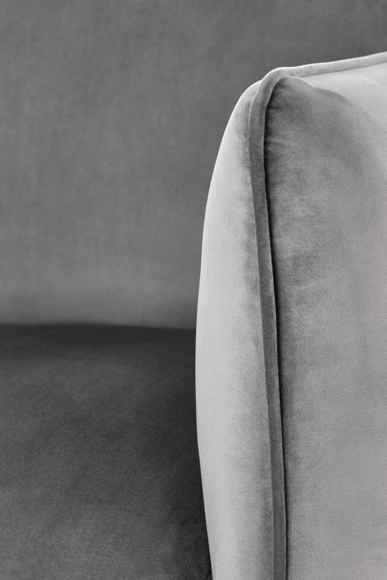 Halmar Poltrona in Velluto Brasen Grigio